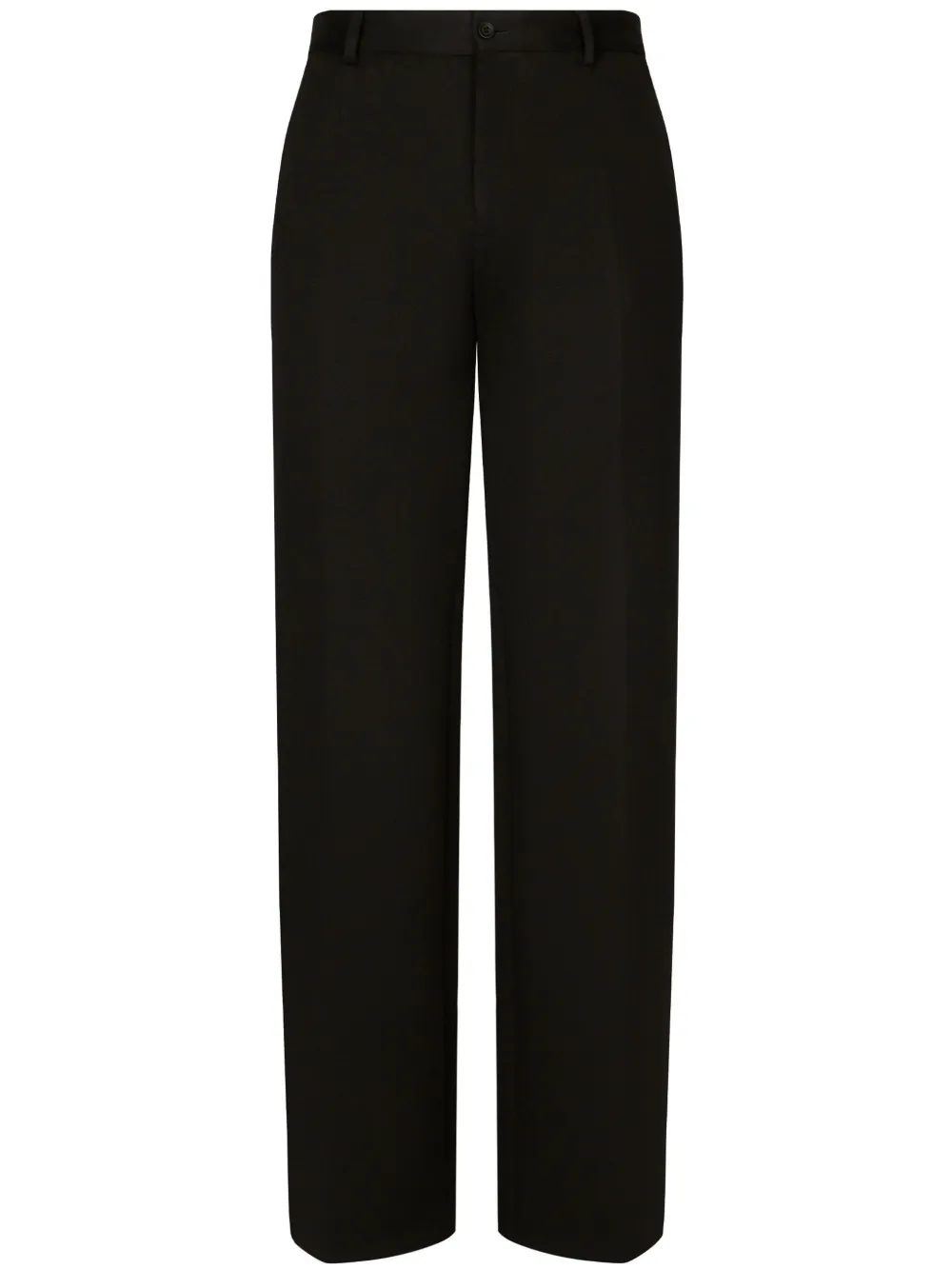 Dolce & Gabbana Pressed-crease Tailored-cut Trousers In Black