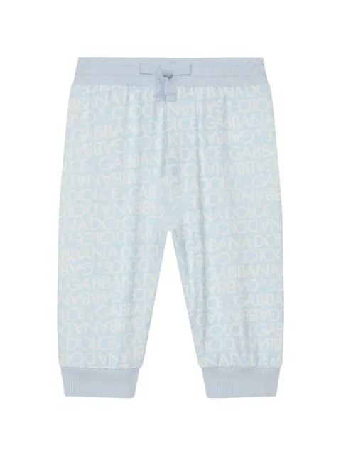 Dolce & Gabbana Kids logo-print cotton-jersey leggings