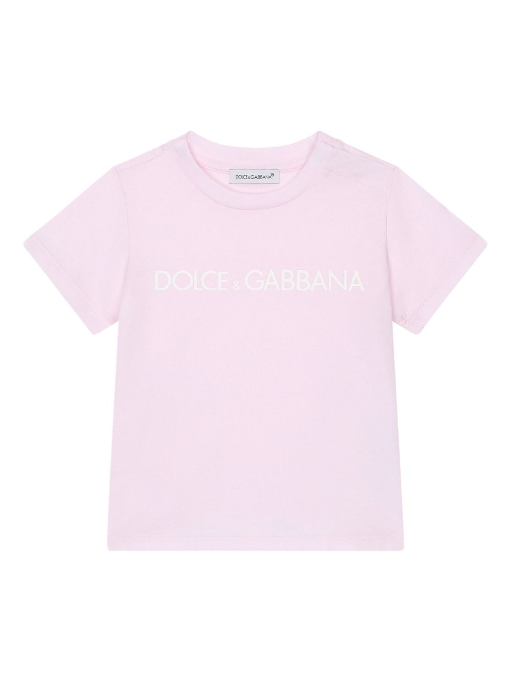 Dolce & Gabbana Kids logo-print cotton-jersey T-shirt - Pink