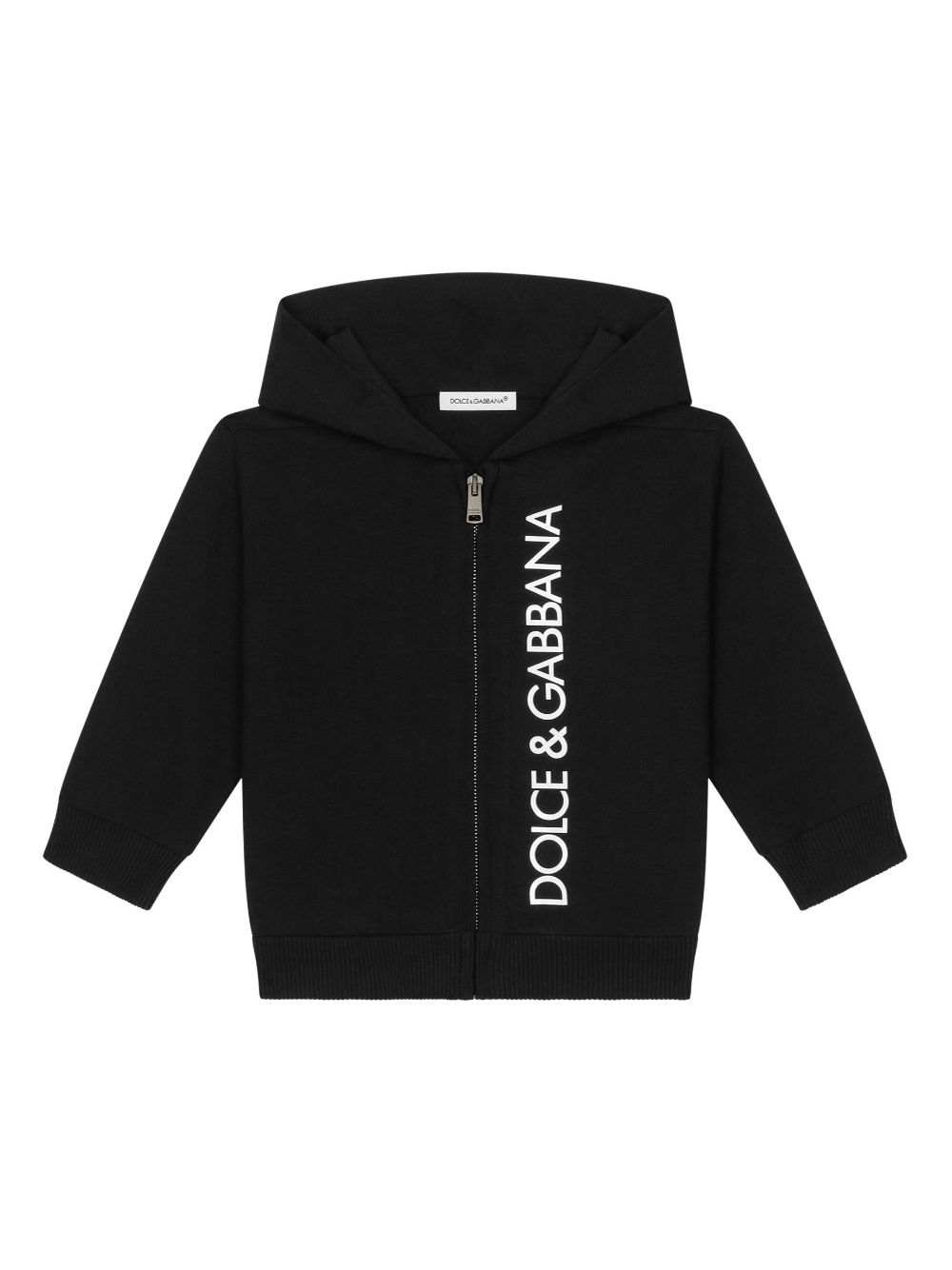 Dolce & Gabbana Kids logo-print zip-up hoodie - Black