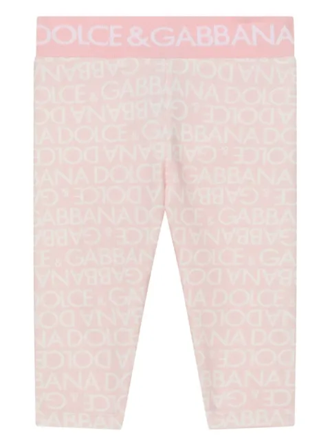 Dolce & Gabbana Kids leggings med logotyp