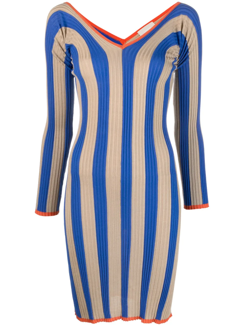 Drumohr Striped Knitted Dress In Multi