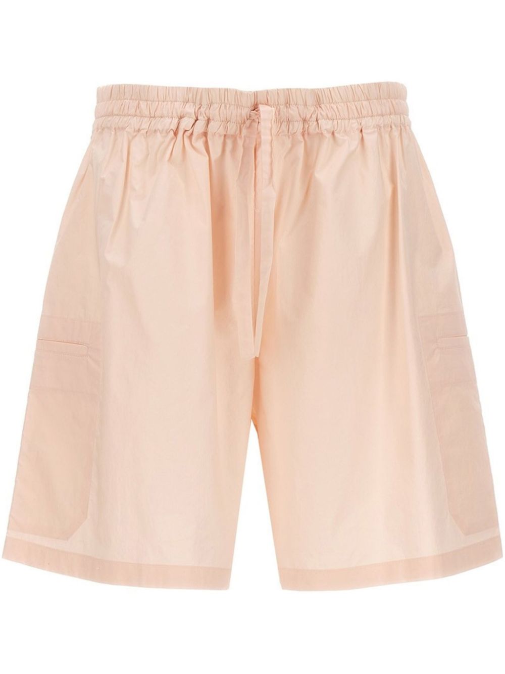 drawstring-waist cotton shorts