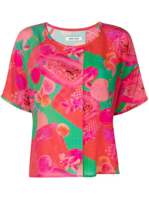 Henrik Vibskov abstract-print silk blouse