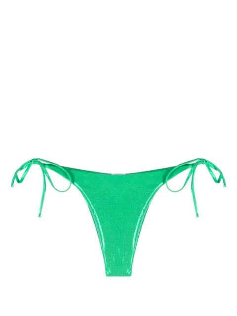 Moschino logo-patch side-tie bikini bottoms