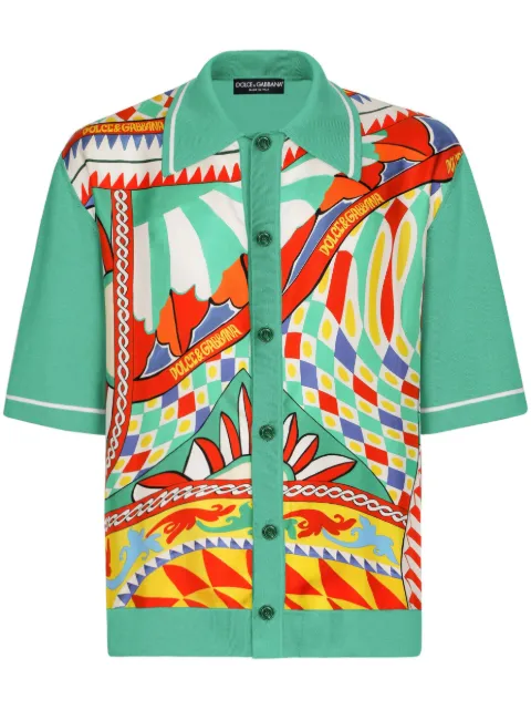 Dolce & Gabbana abstract-pattern short-sleeve shirt