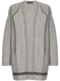 Dolce & Gabbana logo-patch drop-shoulder jumper - Grey