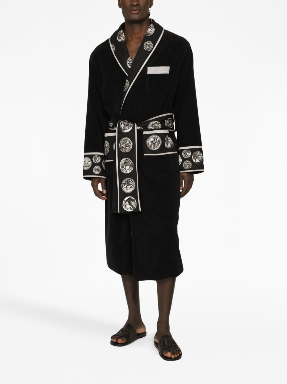 Dolce & Gabbana Badjas met print - Zwart