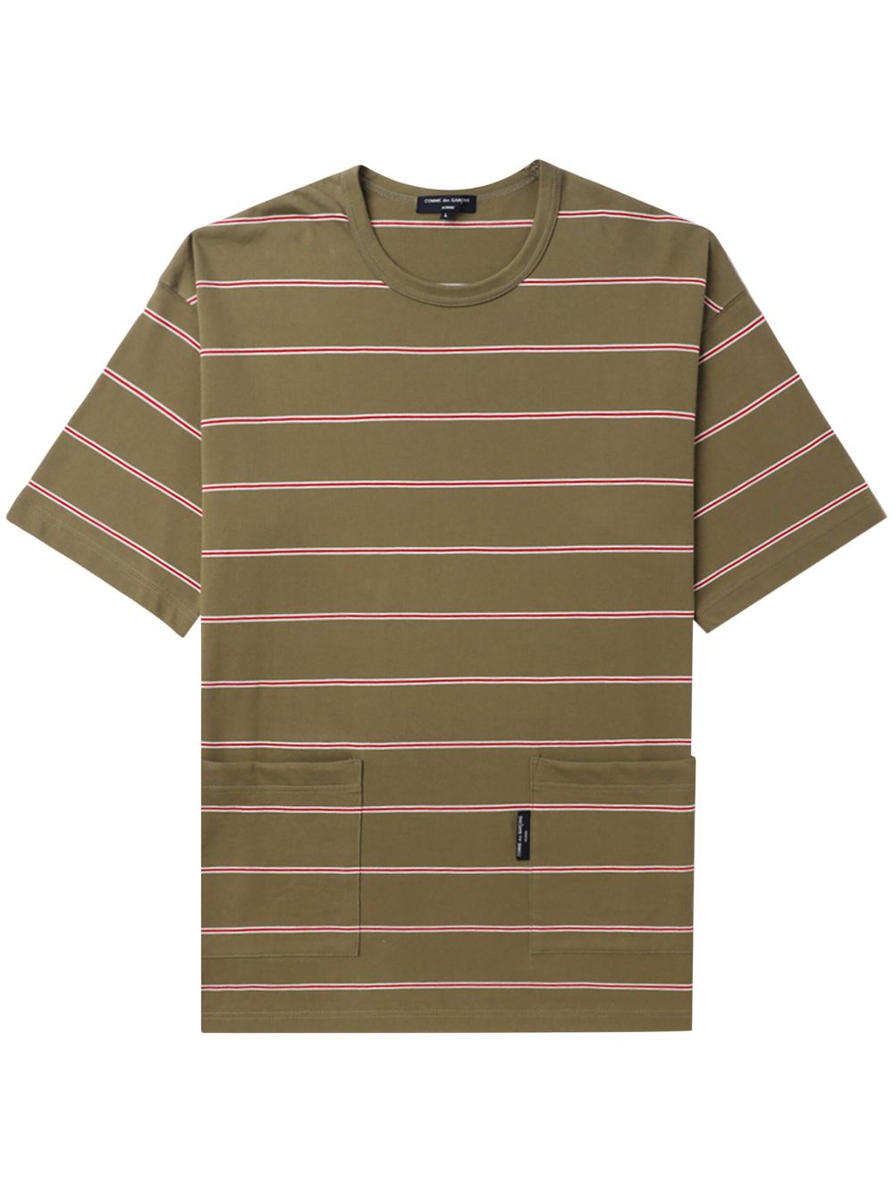 COMME DES GARÇONS HOMME DEUX STRIPED PATCH-POCKET T-SHIRT