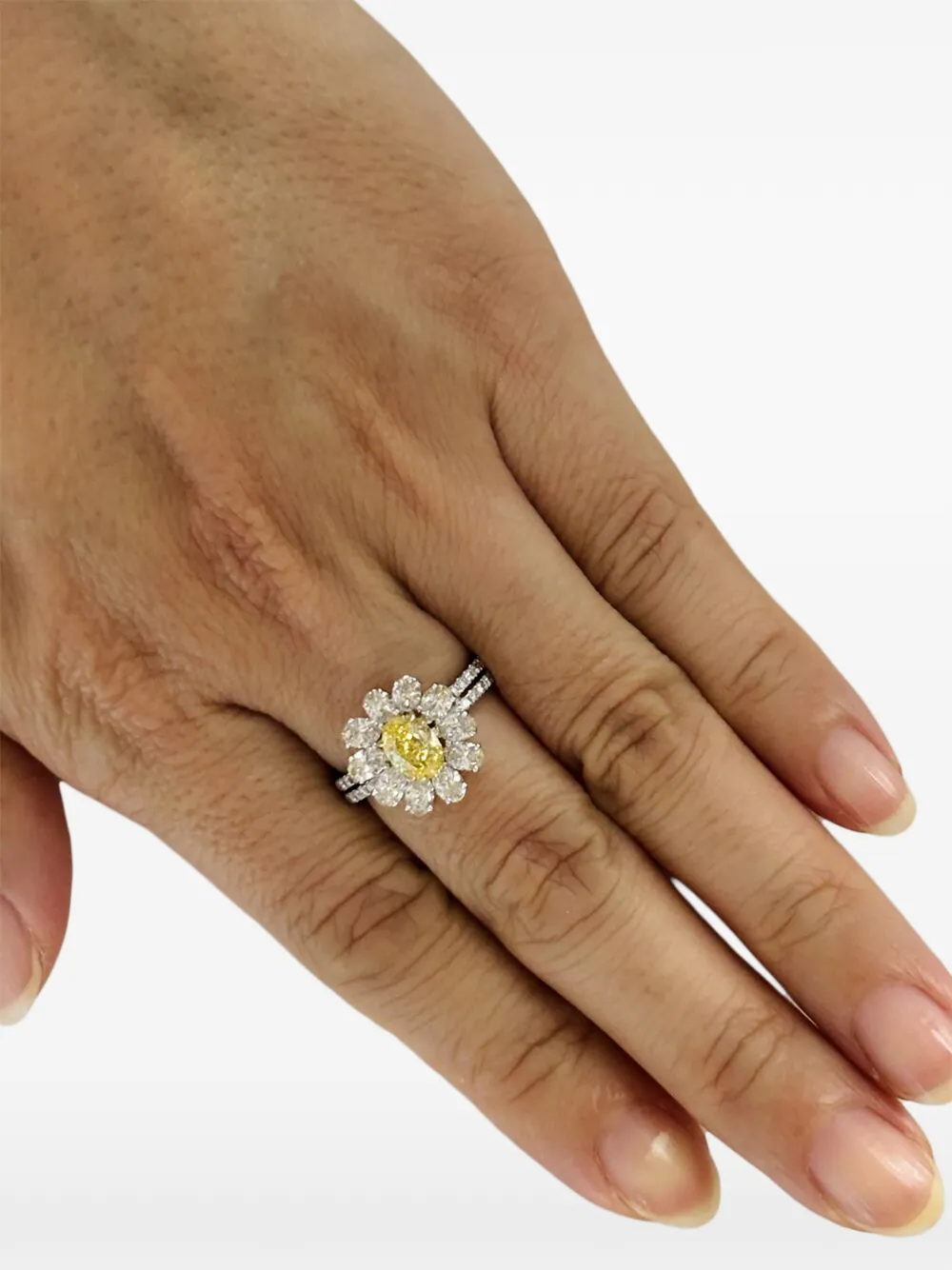  Hyt Jewelry Diamond-embellishment Ring - Silver 