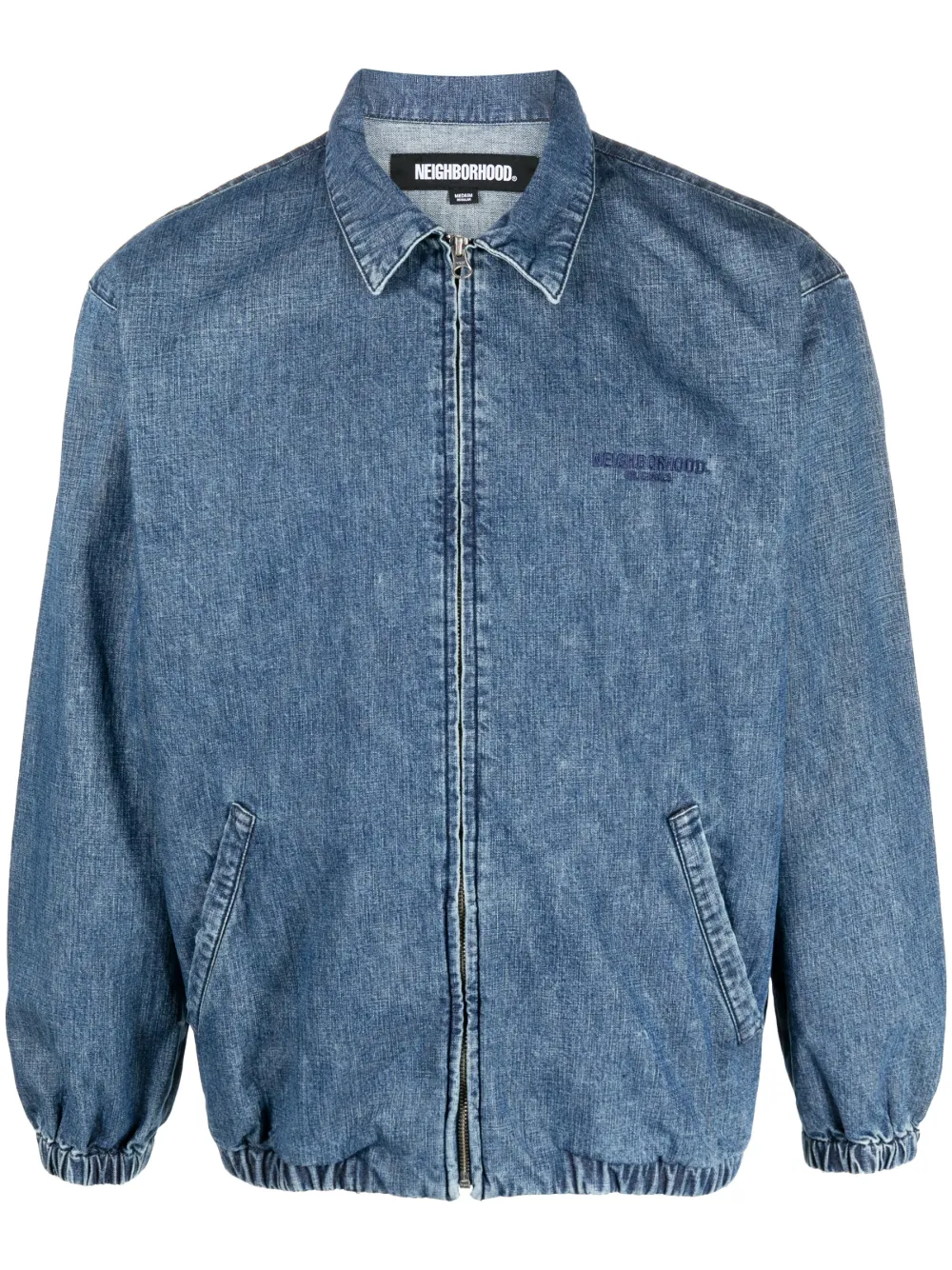 Neighborhood zip-front denim jacket - Blue