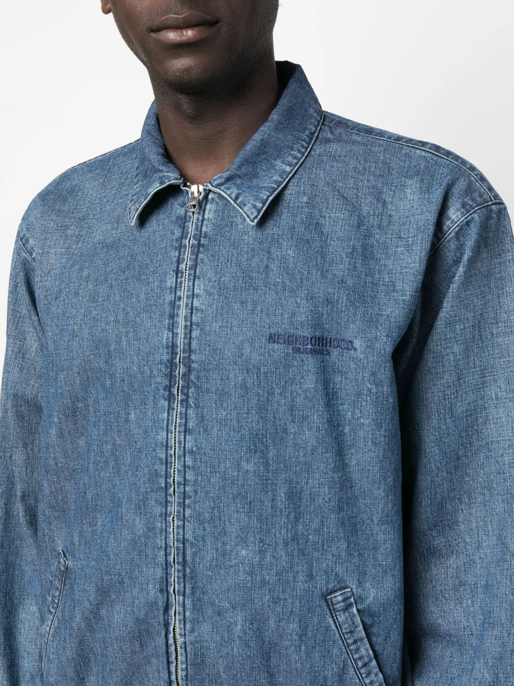 Neighborhood zip-front Denim Jacket - Farfetch