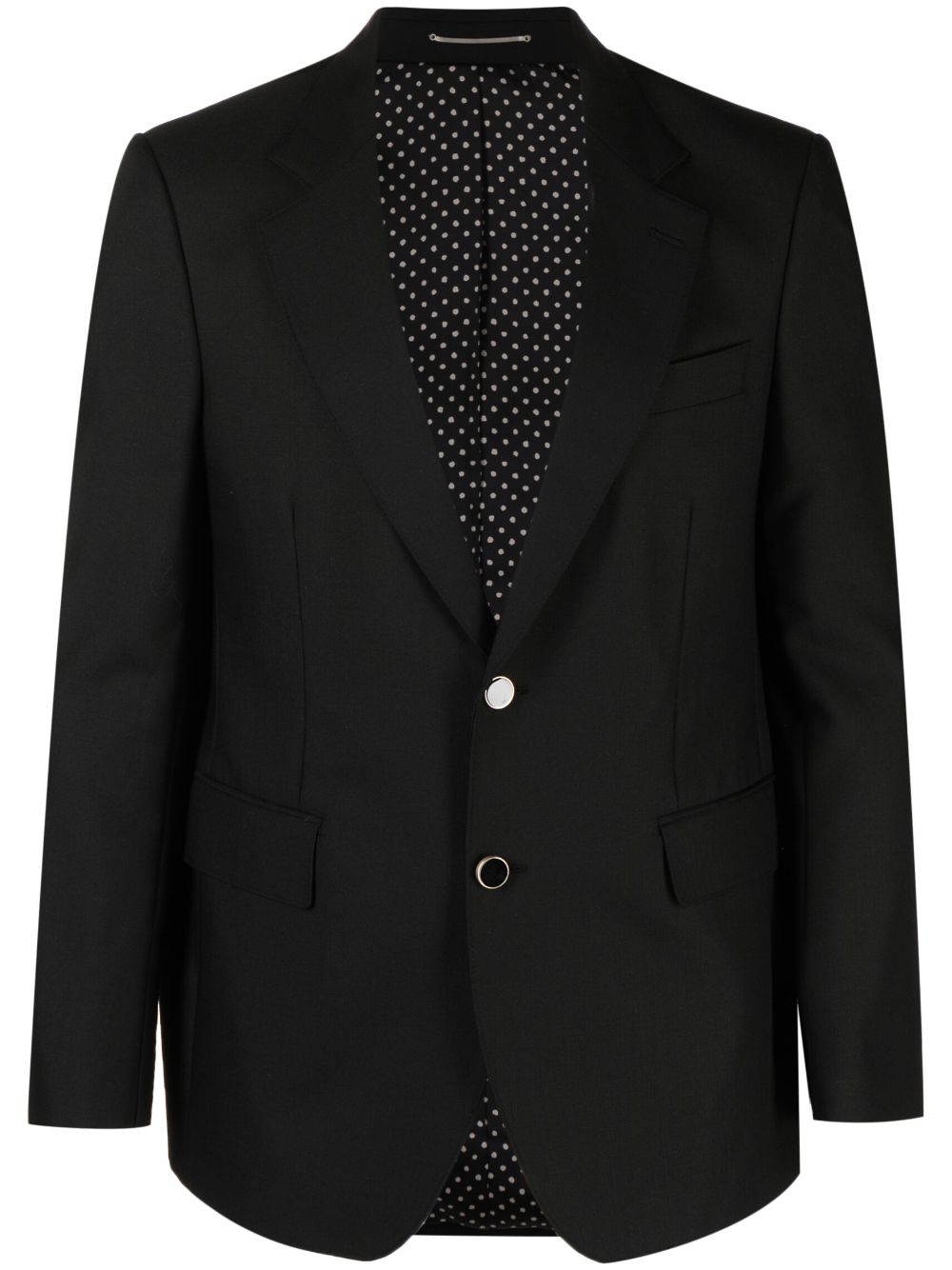 Shop Pt Torino Single-breasted Long-sleeve Blazer In Black