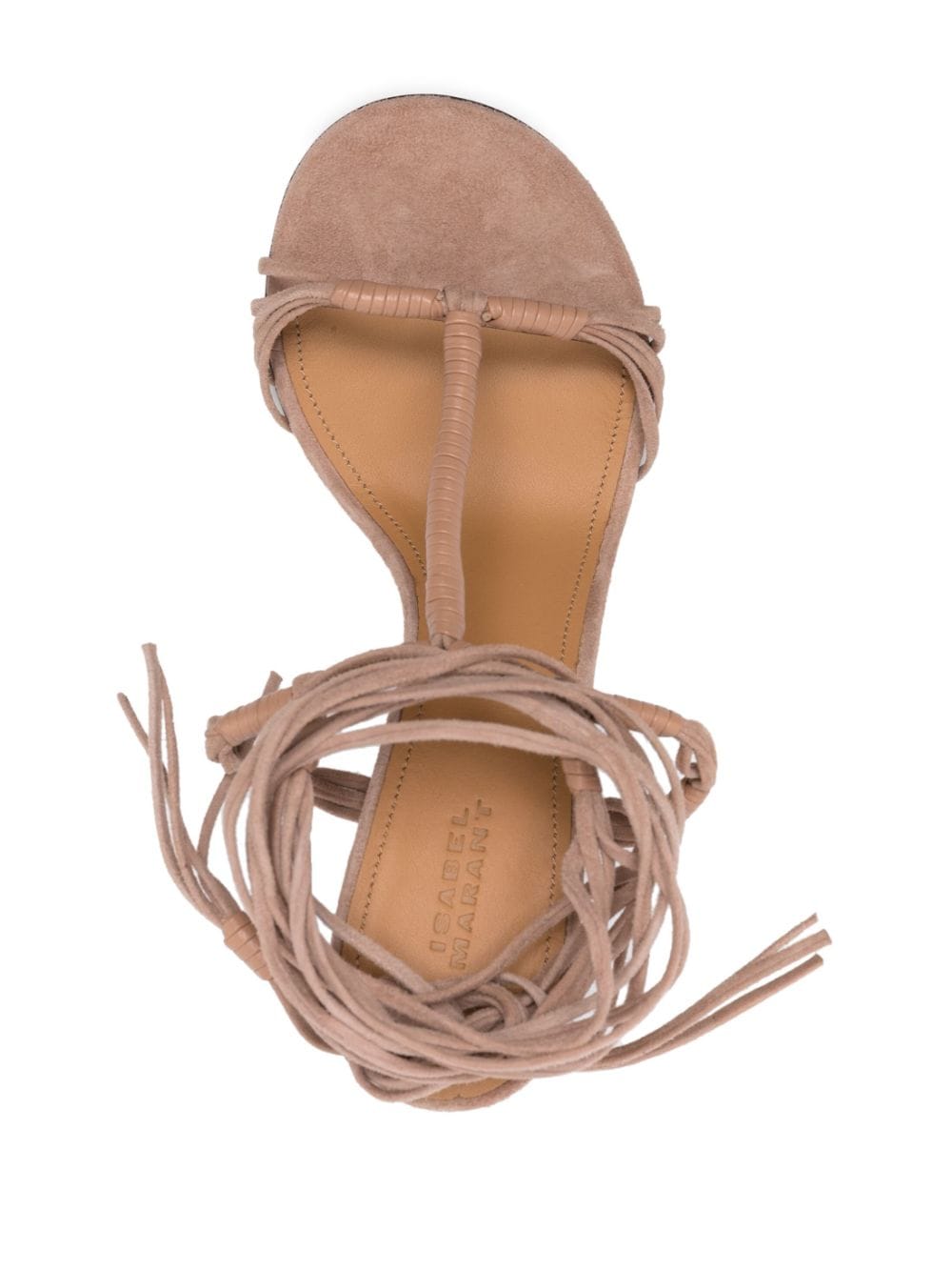 Lace up tan discount sandals leather isabel marant