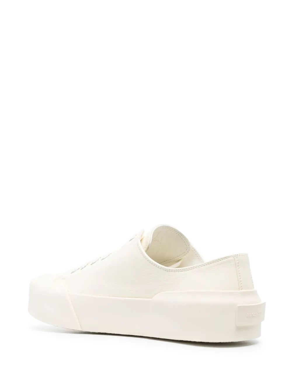 Jil Sander Lace-up Low-top Trainers In White