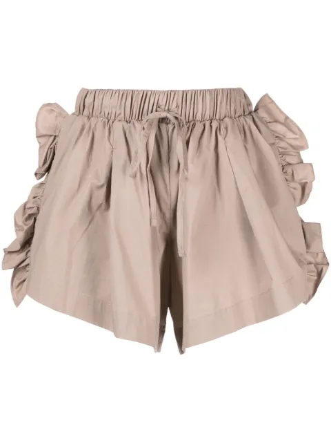 Kika Vargas ruffled drawstring shorts