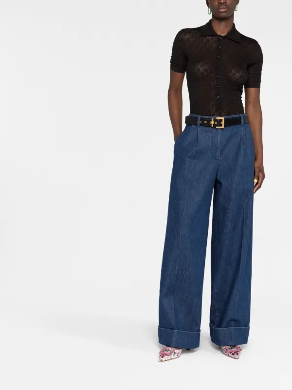 Gucci high-waist wide-leg Jeans Blue FARFETCH OM