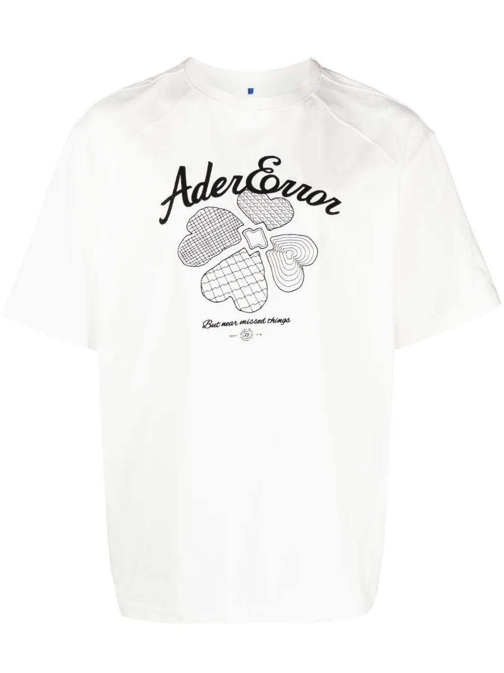 Ader Error Tever Logo Print T-shirt In White