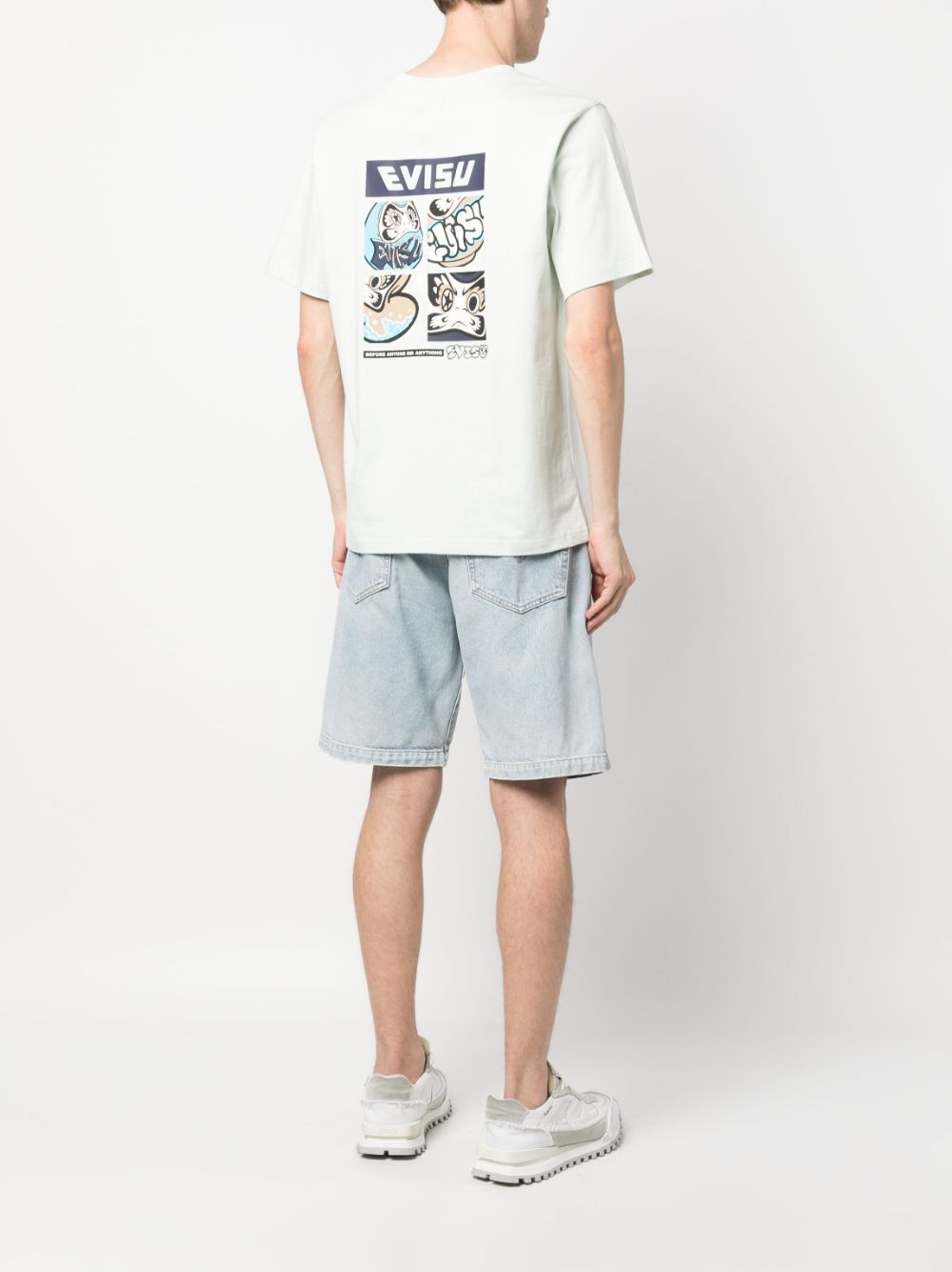 EVISU graphic-print cotton T-shirt - Groen