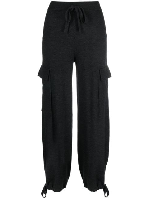 P.A.R.O.S.H. tapered drawstring knit trousers