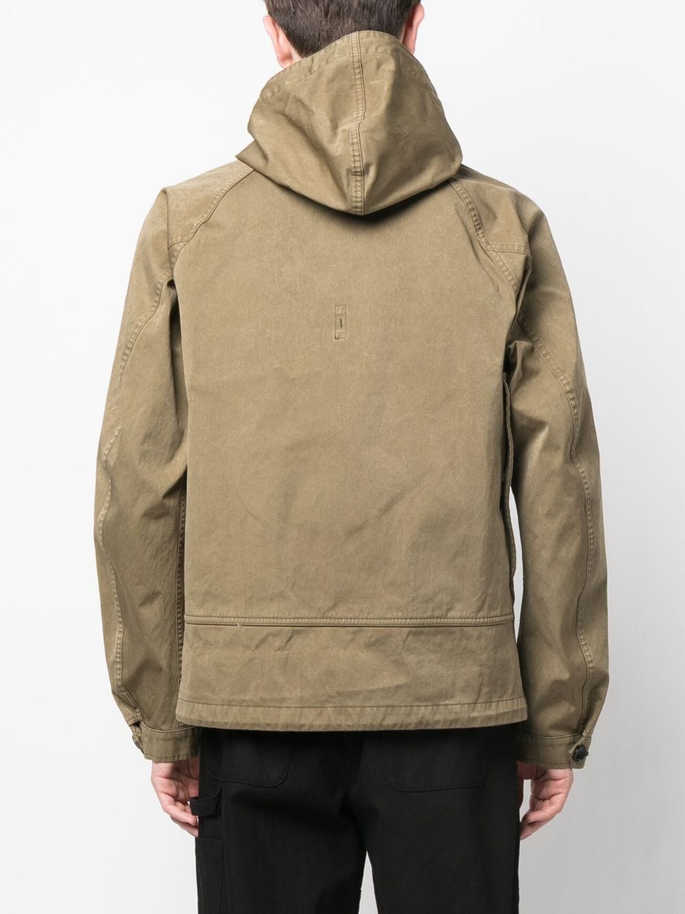 Shop Ten C Lightweight Hooded Jacket In Green