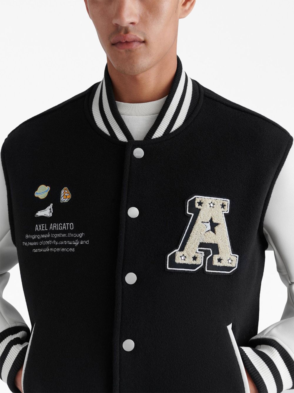 Axel Arigato Space Academy wool-blend Varsity Jacket - Farfetch