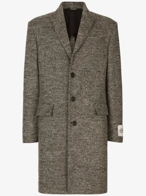 Dolce & Gabbana single-breasted melange coat