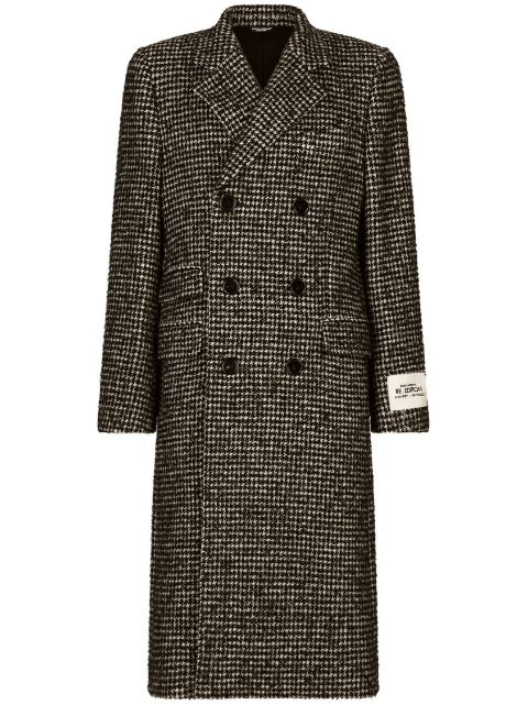 Dolce & Gabbana houndstooth double-breasted wool coat