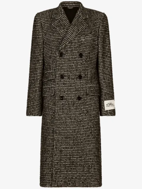 Dolce & Gabbana Doppelreihiger Mantel mit Hahnentrittmuster