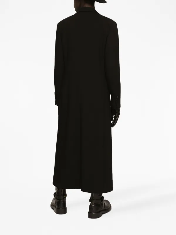 高級 DOLCE & GABBANA ワイドラペル ダブルロングコート 茶 L 高級 DOLCE & GABBANA ワイドラペル ダブルロングコート 茶 L