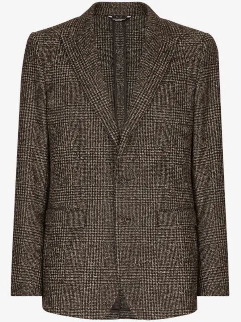 Dolce & Gabbana Prince of Wales single-breasted blazer