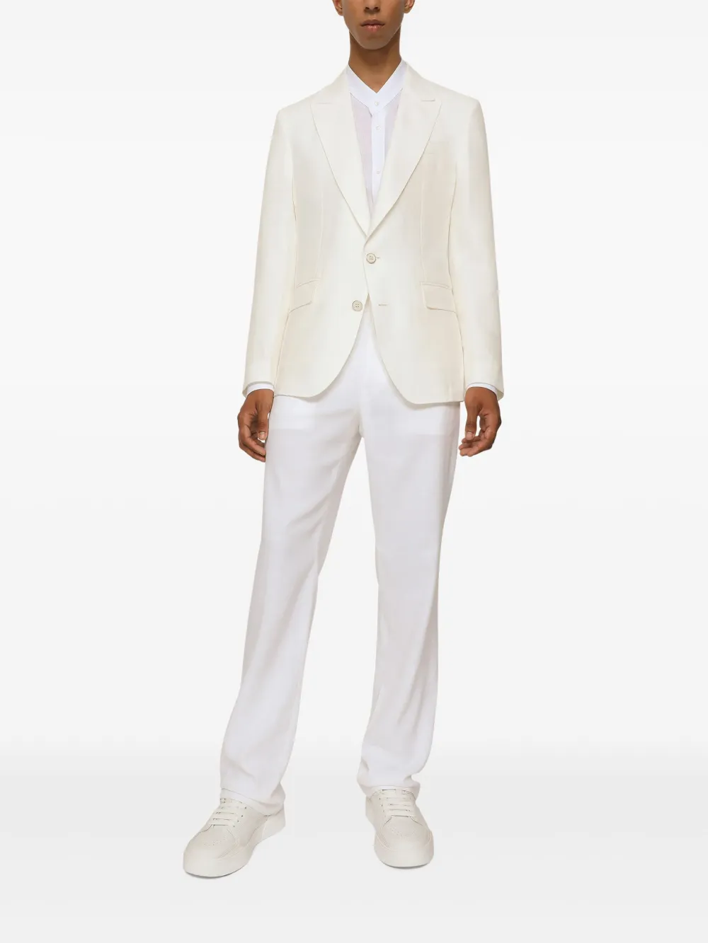 Dolce & Gabbana Blazer met enkele rij knopen Wit