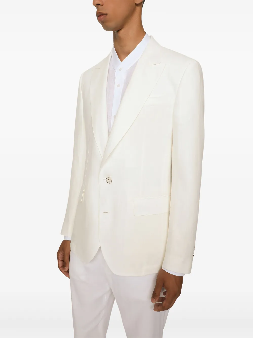 Dolce & Gabbana Blazer met enkele rij knopen Wit