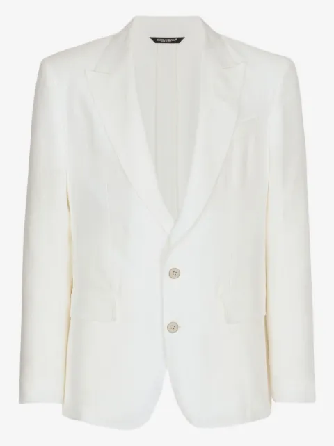 Dolce & Gabbana linen single-breasted blazer