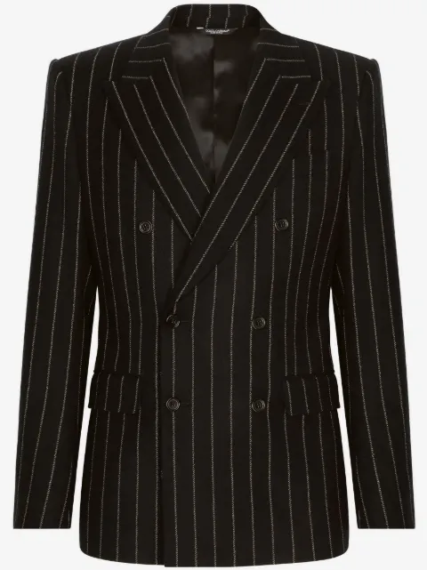 Dolce & Gabbana blazer con rayas diplomáticas estampadas