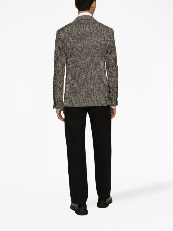 ジャケット Dolce&Gabbana Tweed Single-Breasted Jacket Single-breasted tweed jacket in Black for Women