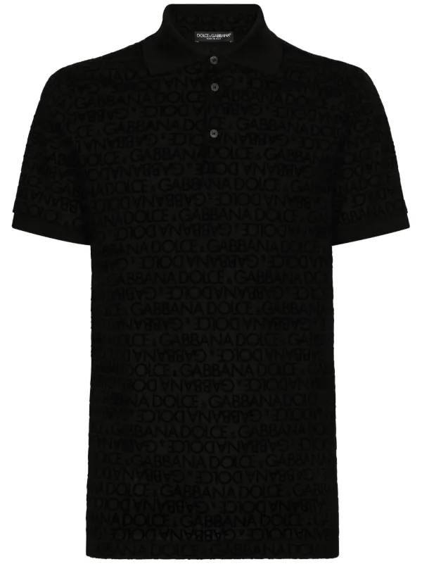 Dolce Gabbana logo print Cotton Polo Shirt Farfetch