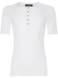 Dolce & Gabbana button placket T-shirt - White