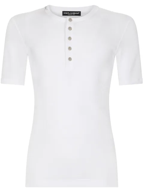 Dolce & Gabbana button placket T-shirt