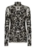 Dolce & Gabbana high-neck tulle top - Black