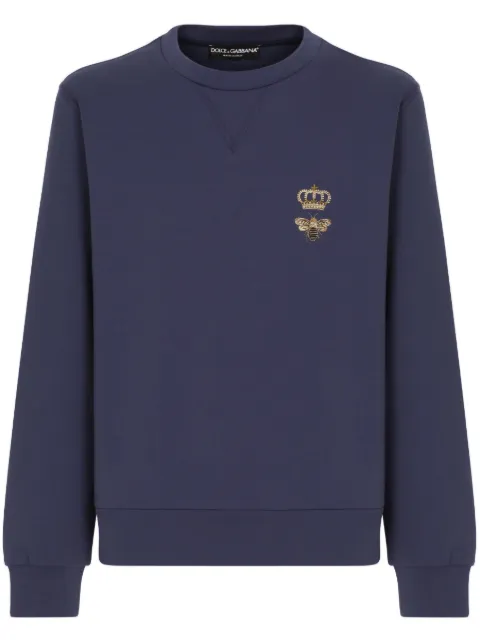 Dolce & Gabbana bee-embroidered cotton sweatshirt