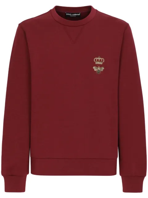 Dolce & Gabbana bee-embroidered cotton sweatshirt