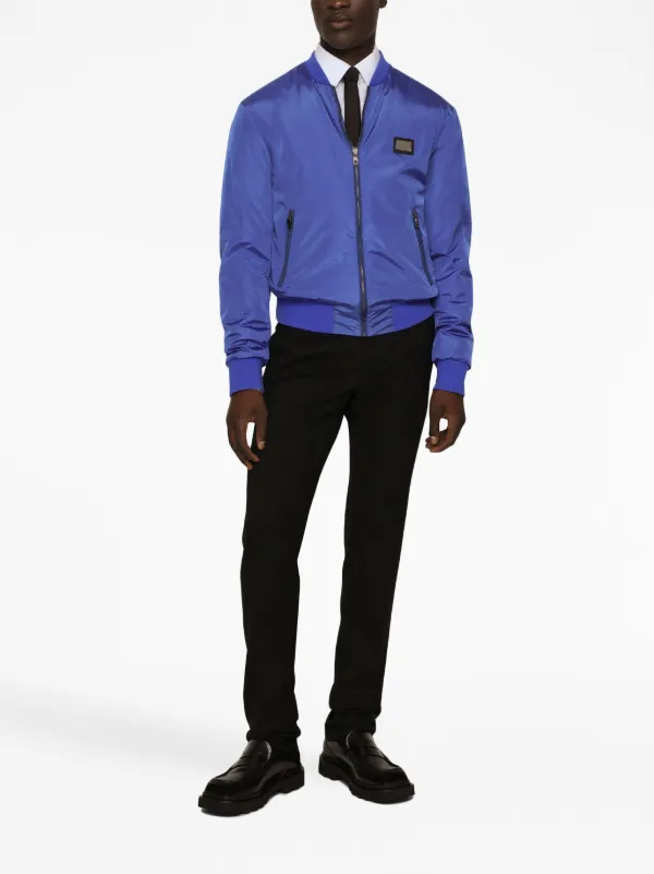 Dolce & Gabbana logo-tag Track Jacket | Blue | FARFETCH BN
