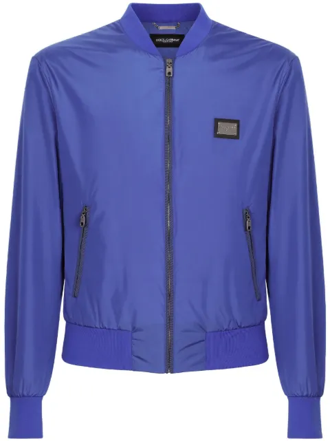 Dolce & Gabbana veste zippée à étiquette logo