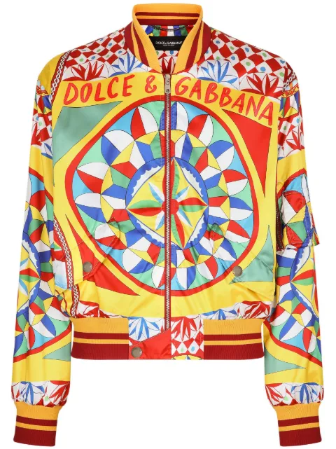 Dolce & Gabbana Carretto-print bomber jacket