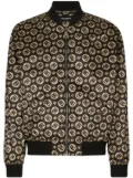 Dolce & Gabbana logo-print bomber jacket - Brown