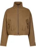 Dolce & Gabbana logo-patch padded jacket - Brown