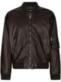 Dolce & Gabbana lambskin bomber jacket - Brown