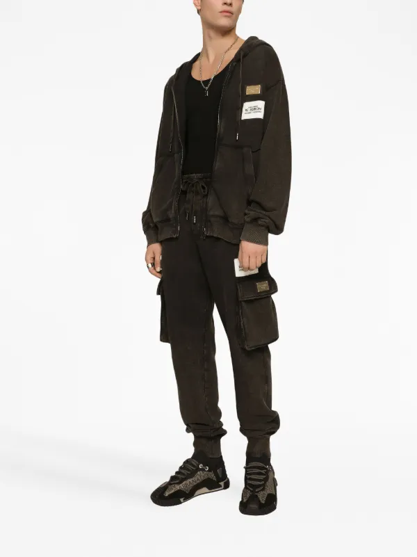 【D&G】スウェット 上下セット ロゴ入り Zipped Cardigan Dolce & Gabbana logo-patch Zipped Cardigan | Black | FARFETCH BN