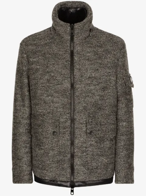Dolce & Gabbana logo-plaque wool jacket